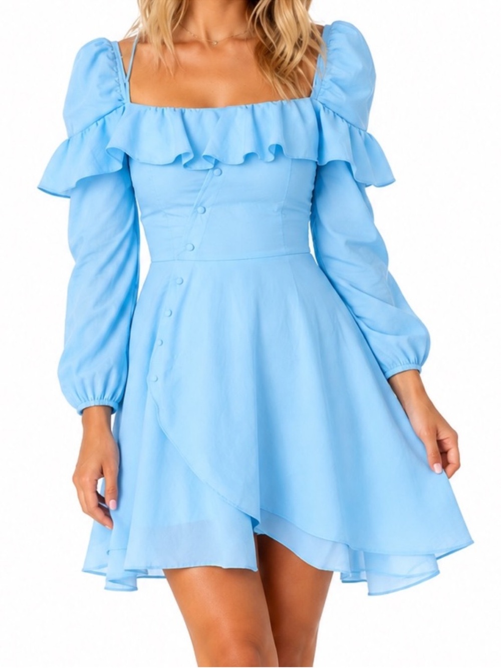 Eggie by Urban Outfitters Puff Sleeve Dress Size Sm Cottagecore Mini Dress